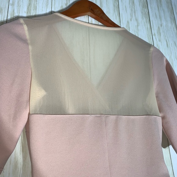 ASOS Faux Wrap Dress with Mesh Back Size 2 - Picture 6 of 8